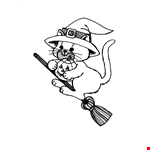Spooky Halloween Cat Coloring Page - Free Images | GetColoringPages example document template