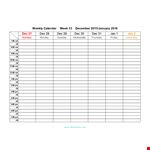 Weekly Calendar Template - Organize Your Week with a Sunday Start example document template