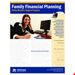 Family Financial Planning Template - Simplify Your University's Financial Planning Program example document template