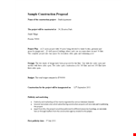 Custom Construction Proposal Template for Your Project - Sides & Flats example document template