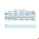 Smart Goals Template - Create Achievable Goals  example document template