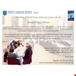 Join us for an unforgettable Formal Annual Dinner - Celebrating Science and Dentistry in School example document template 
