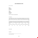 Lease Termination Letter example document template 