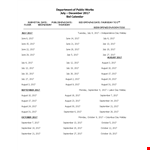 Dpw Bid Calendar Nd Half example document template