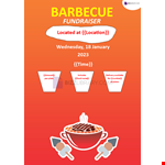 Barbeque Fundraiser Poster example document template 