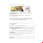 Wedding Event Planner Checklist example document template