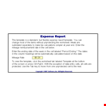 Free Expense Report Template - Complete Worksheet for Mileage and Expenses example document template