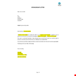 School Event Sponsor Request example document template