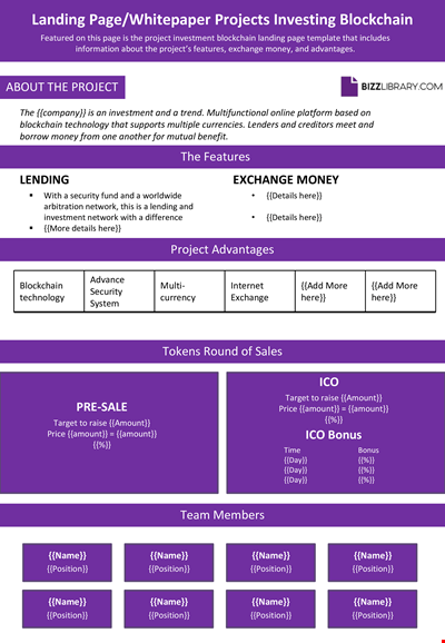 Business Report Blockchain Template