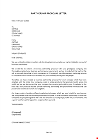 Partnership Proposal Letter