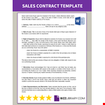 Sales Contract example document template