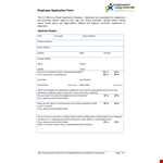 Simplify Your Hiring Process with an Employment Application Template example document template