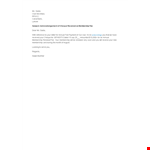 Payment Acknowledgement Letter Format example document template