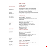 Teaching Resume Template In Pdf example document template