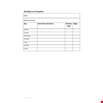 Free Reading Log Template for Better Reading Habits | Download Now example document template