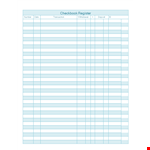 Keep Track of Your Finances with Our Checkbook Register - Easy Transactions example document template