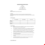 Memorandum Of Understanding Template for Cooperating Organizations to Partner - International MOU example document template