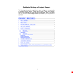 Project Report Writing Format - Structure, Steps, and Formatting | Get Professional Results example document template