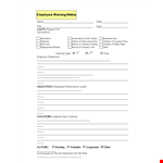 Employee Warning Notice - Formal Notice to Employees example document template