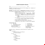 Demonstration Speech Handout example document template