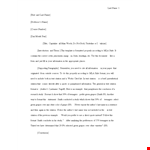 MLA Format Template - Easily Create Citations example document template