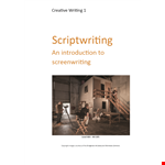 Project Writing: Screenplay Template for Effective Storytelling example document template