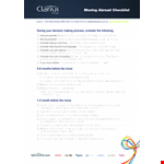 Moving Abroad Checklist Template - Essential Steps to Consider | Clarius Templates example document template
