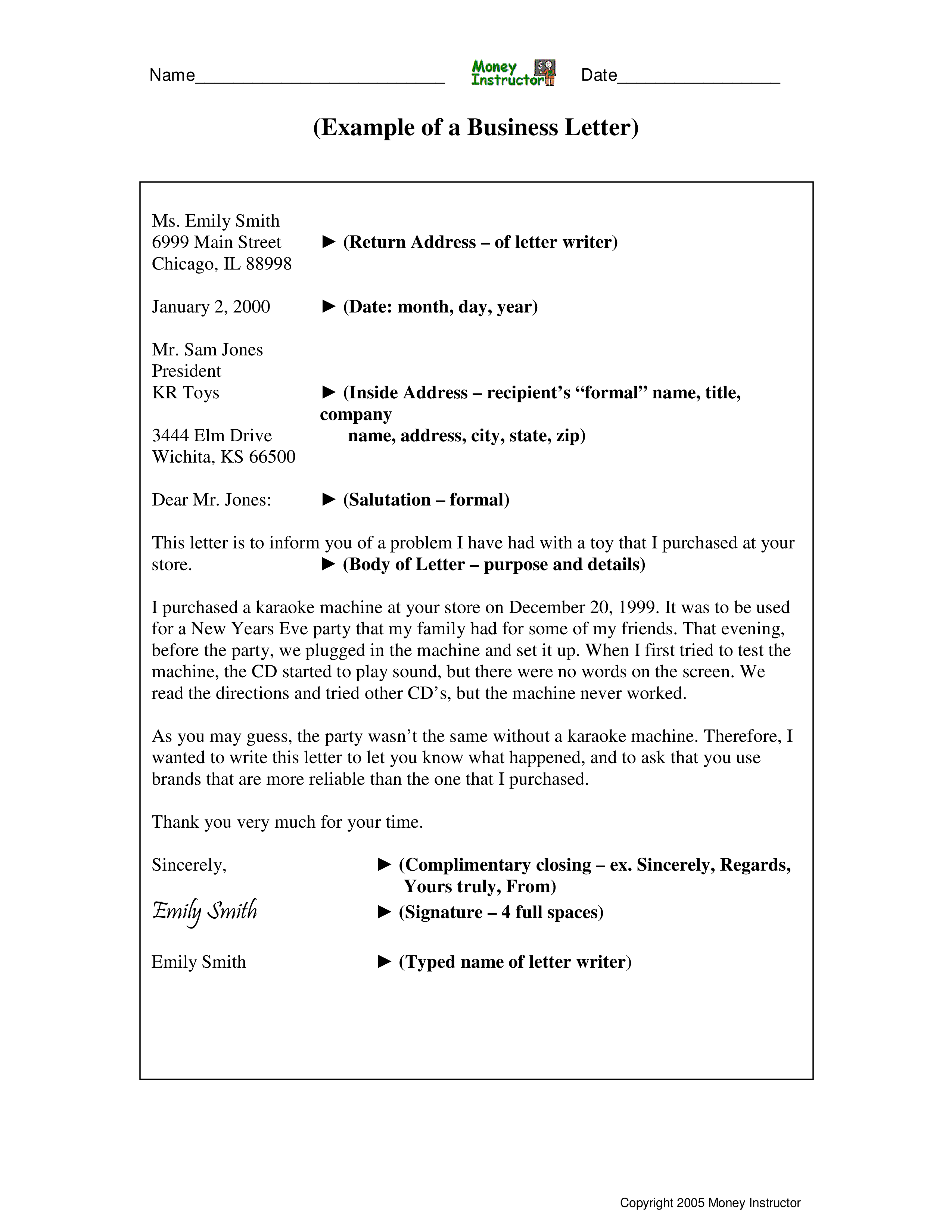 Professional Business Letter Example professional-business-letter-example