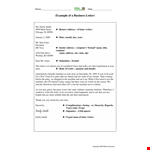 Professional Business Letter Example example document template