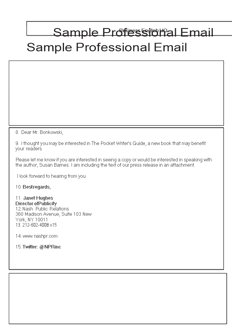 professional personal email example
