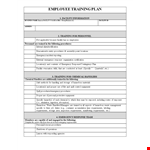 Staff Training example document template