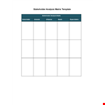 Stakeholder Analysis Matrix Template example document template
