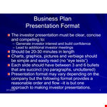 Professional Business Presentation Template example document template