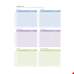 Weekly Appointment example document template