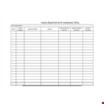 Easily Balance Your Checkbook with Our Comprehensive Checkbook Register example document template