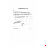 Effective Landlord Reference Letter for your Rental Application example document template