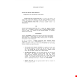 Free Sublease Contract Template example document template