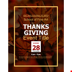 Customize Your Thanksgiving Menu with Our Beautiful Template | Available in Image Format example document template 