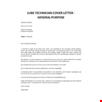 Lube Technician cover letter example document template