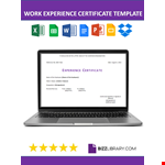 Work Experience Certificate Template example document template 