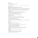 Cocktail Resume example document template
