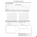 Cookbook Template example document template