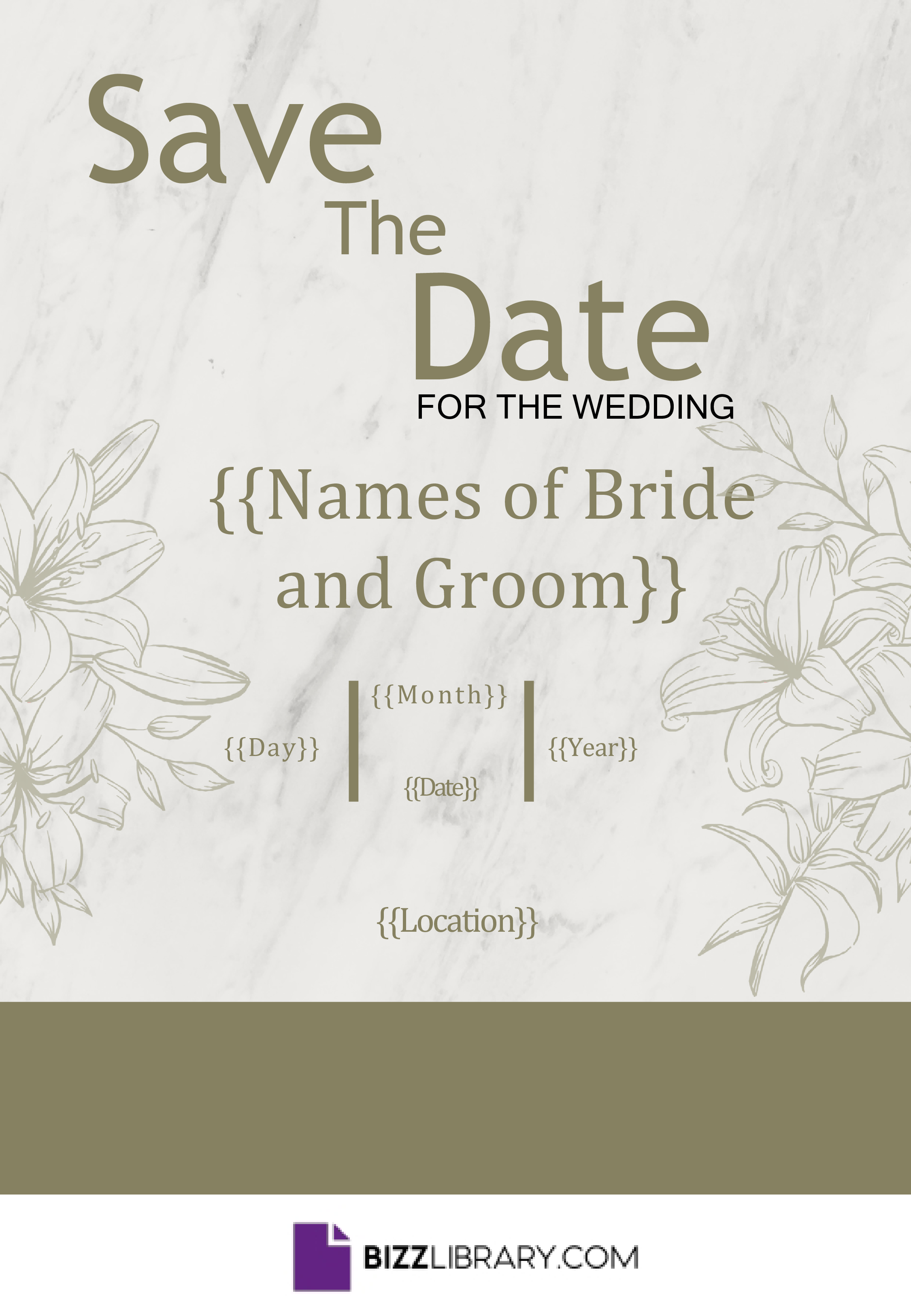 save the date wedding template