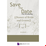 Save the Date Wedding example document template