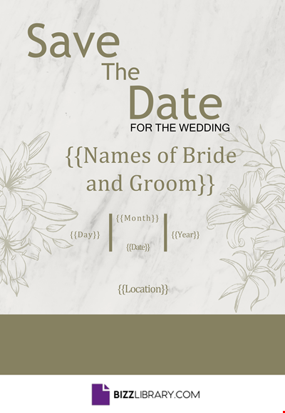 Save the Date Wedding