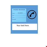 Professional Phone Message Template - Easily Track Messages example document template