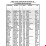 Customer Reference List Template example document template