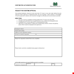 Overtime Pre Authorization Form - Approval, Approved, Completed example document template