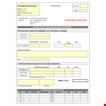 Invoice Template in Excel example document template