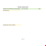 Personal Learning - Expand Your Knowledge with Effective Tools and a Personal Agenda example document template